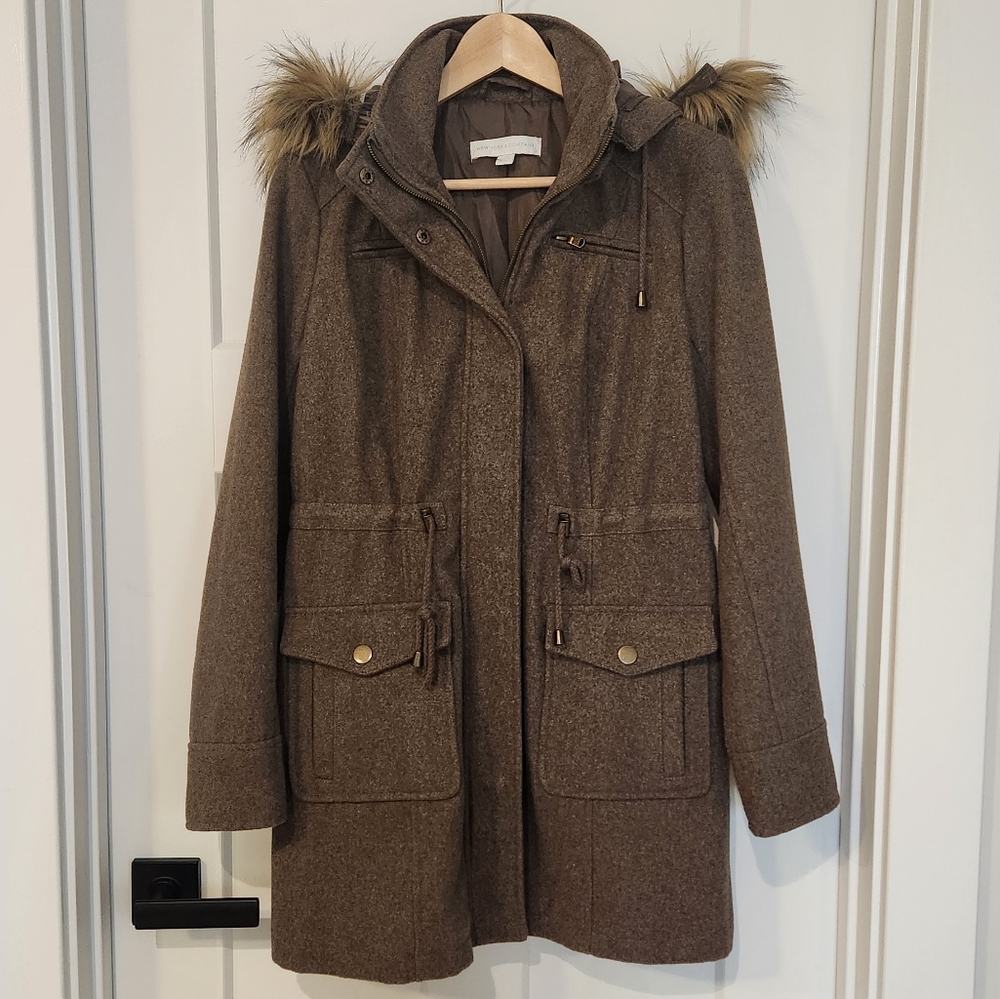 NY & Co • Fur Lined Peacoat